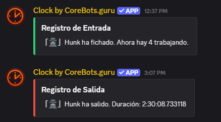 Clock notification embeds
